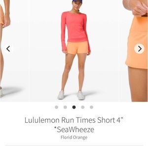 Lululemon Run Times Short 4" *SeaWheeze